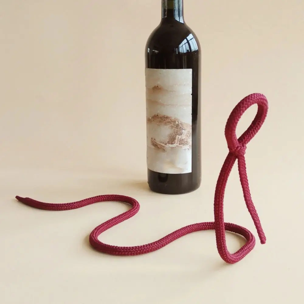 Porte-bouteille original en forme de corde nouée, effet flottant surprenant