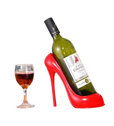 Porte-bouteille en résine rouge, style mode, pour présentation de bouteilles de vin 75cl